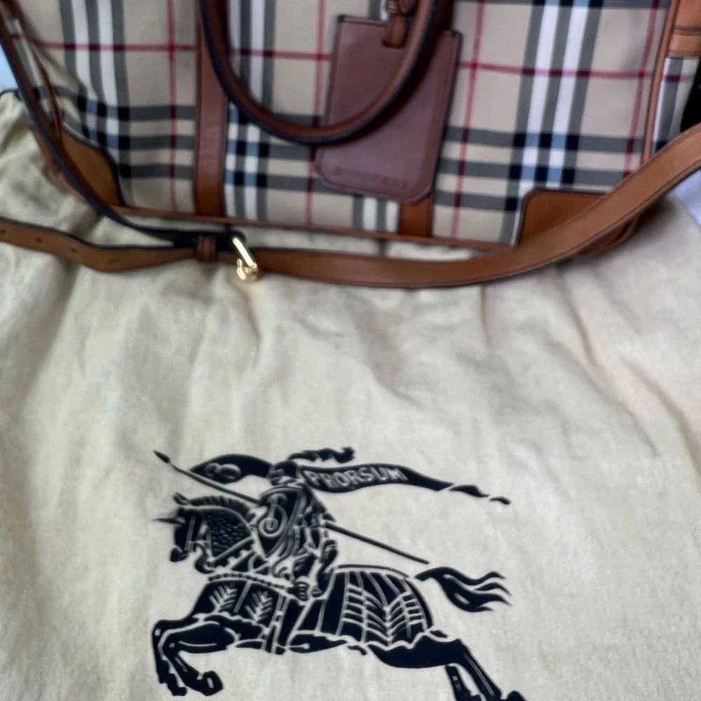 💎 LAPTOP 💎 BURBERRY 2 way large tote business bag work - Picture 5 of 12